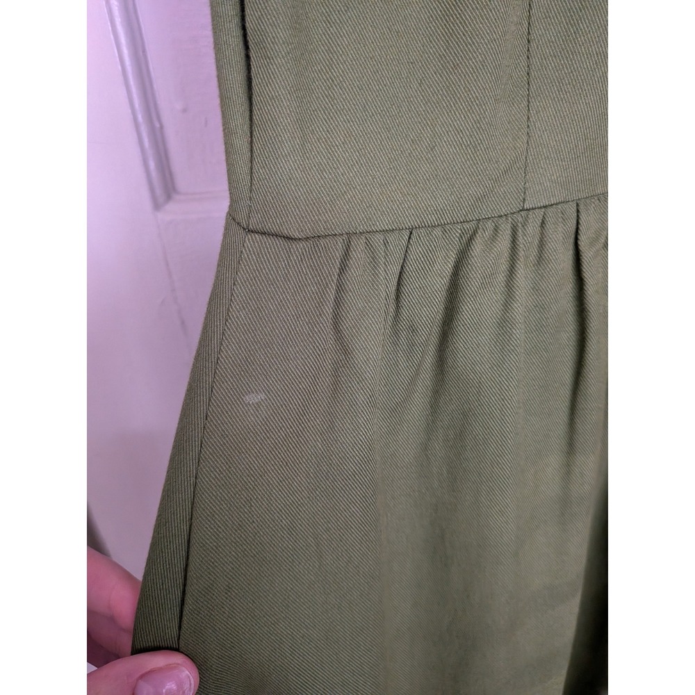 Sachin & Babi Cotton Tiered Flutter Sleeve Midi Dress Green Size 8 Anthropologie - Picture 9 of 10